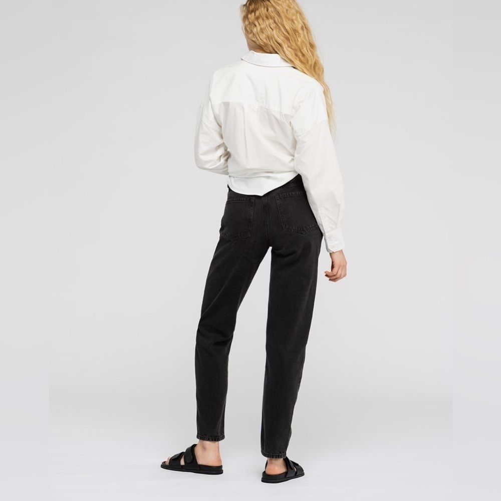 OUTLAND DENIM Abigail High-rise slim tapered black jeans 25 NWT - Picture 2 of 8